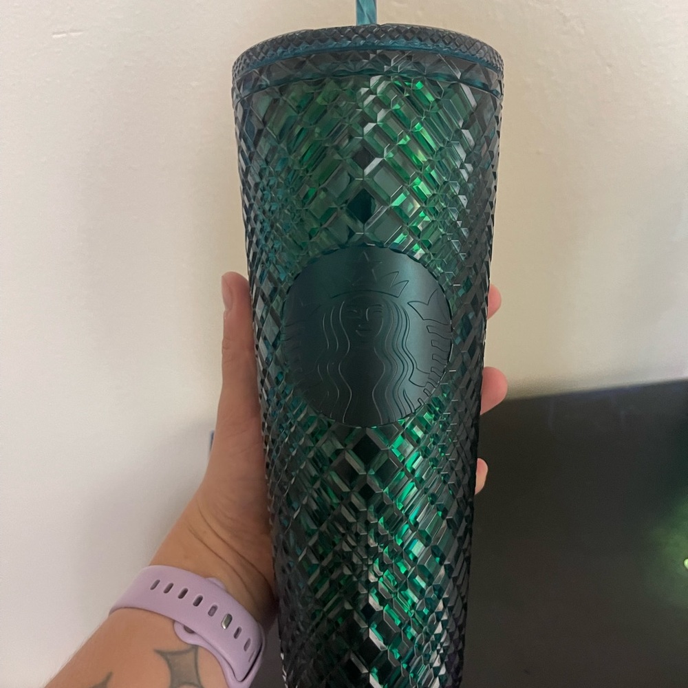 Dark green Starbucks jewel tumbler